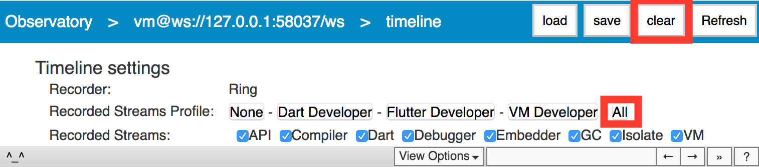 Timeline with Streams Enabled